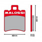 PLAQUETTE DE FREIN MALOSSI MHR POUR MBK 50 BOOSTER AV, NITRO AV / APRILIA 50 SR 1997> AV / GILERA 50 RUNNER 1997> AV, STALKER 1997> AV / PIAGGIO 50 ZIP 2T, NRG AV / YAMAHA 50 BWS 1995> AV 3700948134214