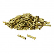 COSSE ELECTRIQUE LAITON NON ISOLEE CYLINDRIQUE FEMELLE DIAM 4mm POUR FIL 1.00 A 2.50mm2 (VENDU AU SACHET DE 100 PIECES) -SELECTION P2R- 3701213429523