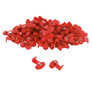 ELECTRIC CABLE TERMINAL- RED CONNECTOR PRE-ISOLATED -FOR WIRE 0,5 à 1.5 mm² (PER 100 IN A BAG PIECES) -SELECTION P2R-