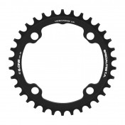 CHAINRING FOR E-BIKE - SINGLE 34teeth Ø104 BLACK TA E-ONE 4 ARMS ALU 7075 FOR BOSCH / BROSE / YAMAHA / GIANT / SHIMANO E-STEPS TA E-ONE 3662458017466