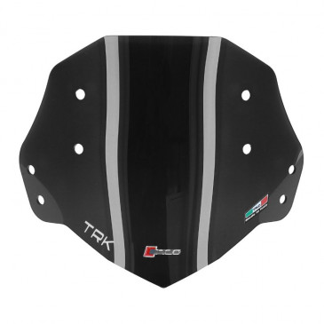 BULLE/SAUTE VENT MOTO POUR BENELLI 502 TRK 2017>2019, TRK X 2018>2019 FUME (SHORT HAUTEUR 330mm) -FACO- 3700948229729