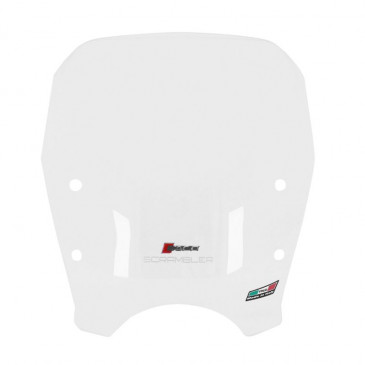 BULLE/SAUTE VENT MOTO POUR DUCATI 400-800 SCRAMBLER 2015>2019 TRANSPARENT (HIGHT HAUTEUR 420mm) -FACO- 3700948229651