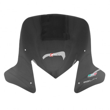 PARE-BRISE/SAUTE VENT MAXISCOOTER POUR KYMCO 300 AGILITY R16 ABS 2019> FUME (H 330mm - L 465mm) -FACO- 3700948229897