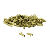 COSSE ELECTRIQUE LAITON NON ISOLEE CYLINDRIQUE MALE DIAM 4mm POUR FIL 1.00 A 2.50mm2 (VENDU AU SACHET DE 100 PIECES) -SELECTION P2R- 3701213429530