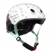 CHILD BIKE HELMET- DISNEY V3 FROZEN WHITE - RATCHET SETTING -EURO 54-58 (ON CARD)