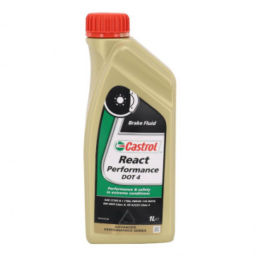 BRAKE FLUID - CASTROL DOT 4 REACT PERFORMANCE (1L) 100% SYNTHETIC