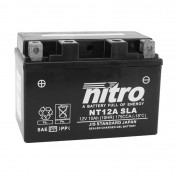 BATTERIE 12V 10 Ah NT12A NITRO AGM ACTIVEE EN USINE PRETE A L'EMPLOI (Lg150xL87xH105mm)