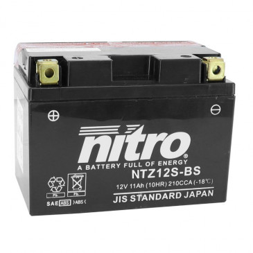 BATTERY 12V 11 Ah NTZ12S-BS NITRO MF MAINTENANCE FREE WITH ACID PACK (Lg150x wd87xH110mm)