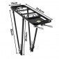 LUGGAGE RACK-REAR- ON STAYS- P2R ALUMINIUM-BLACK ADJUSTABLE FOR 28"/26"/24''