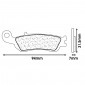 PLAQUETTE DE FREIN CL BRAKES POUR YAMAHA 125-250-450 YZ 2008> AV, 250 WR F 2016> AV (1 JEU DE 2 PLAQUETTES) (1183 MX10) 0841754013423