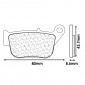 BRAKE PADS SET (2 pads) CL BRAKES FOR YAMAHA 125 XMAX 2014> Rear (3112 MSC) 0841754015274