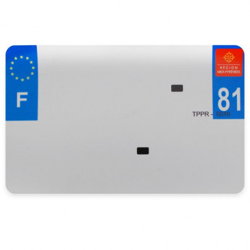 BANDE PLAQUE MOTO 210x130 POUR PVC VIERGE DEP. 81/EURO (VENDU A L'UNITE) 3700948119716
