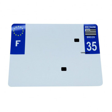 BANDE PLAQUE REMORQUE 275x200 POUR PVC VIERGE DEP. 35 avec EURO (VENDU A L'UNITE) 3700948231173