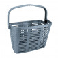 FRONT BASKET- PLASTIC - GREY FOR EBIKE - WITH HANDLE - Wd 90mm - ON CLIPS (WITH ADAPTER Ø 22/26/32) - MAX LOAD 5 KGS 8020092011021