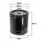 FILTRE A HUILE MOTO ADAPTABLE HARLEY-DAVIDSON 1340 FL-FLST-FXR-ELECTRA-LOW RIDER-TOUR GLIDE, 1450 DYNA, 1584 FXST (76x92mm) -HIFLOFILTRO HF171- 0824225110333