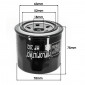 OIL FILTER FOR MOTORBIKE HIFLOFILTRO FOR HONDA 750 CBX-F, VFR, VT-SHADOW, 800 VT-C, 1000 VFR (80x80mm) (HF202) 824225110418