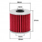 OIL FILTER FOR MOTORBIKE HIFLOFILTRO FOR KAWASAKI 600 KL, 650 KLR, KLX (55x57mm) (HF123) 824225110050