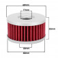 OIL FILTER FOR MOTORBIKE HIFLOFILTRO FOR SUZUKI 250 DR, INTRUDER, 350 DR (60x33mm) (HF136) 824225110135