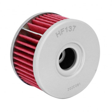 FILTRE A HUILE MOTO ADAPTABLE SUZUKI DR 500, DR 600, DR 650, DR 800 (60x37mm) -HIFLOFILTRO HF137- 824225110142