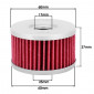FILTRE A HUILE MOTO ADAPTABLE SUZUKI DR 500, DR 600, DR 650, DR 800 (60x37mm) -HIFLOFILTRO HF137- 824225110142