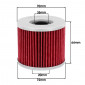 FILTRE A HUILE MOTO ADAPTABLE SUZUKI GS 650, GS 750, GS 850, GS 1000, GS 1100 (72x64mm) -HIFLOFILTRO HF133- 824225110111