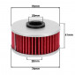 OIL FILTER FOR MOTORBIKE HIFLOFILTRO FOR YAMAHA FZ 600, FZR 600, XJ 600, XJ 650, XJ 750, XJ 900 (76x41mm) (HF144) 824225110203