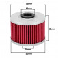FILTRE A HUILE MOTO ADAPTABLE HONDA 250 XLR, 250 XR R, 400 XR R, 600 XR R, 650 XR R, 650 DOMINATOR / KAWASAKI 250 KLX, 450 KLX R (50x38mm) -HIFLOFILTRO HF112- 824225110012