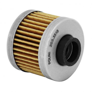 FILTRE A HUILE MAXISCOOTER POLINI POUR PEUGEOT 125 SATELIS, JET FORCE, ELYSEO, ELYSTAR/APRILIA 125 LEONARDO 1996>2004 , SCARABEO 1999>2003 (DIAM 41 mm x 33 mm) (203.3515) 8054705054426