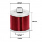 OIL FILTER FOR MOTORBIKE HIFLOFILTRO FOR SUZUKI 400 DRZ 2000>2010/KAWASAKI 400 KFX 2002>2006 (44x44mm) (HF139) 824225110173
