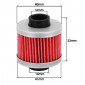 OIL FILTER FOR MAXISCOOTER PEUGEOT 125 SATELIS, JET FORCE, ELYSEO, ELYSTAR/APRILIA 125 LEONARDO 1996>2004 , SCARABEO 1999>2003 (41x33mm) -P2R- 3700948108550