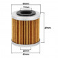 OIL FILTER FOR MAXISCOOTER HIFLOFILTRO FOR PIAGGIO 350 BEVERLY 2011> (45x49mm) (HF 182)