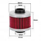 OIL FILTER FOR MAXISCOOTER HIFLOFILTRO FOR PEUGEOT 125 SATELIS, JET FORCE, ELYSEO, ELYSTAR/APRILIA 125 LEONARDO 1996>2004 , SCARABEO 1999>2003 (41x33mm) (HF185) 824225110395