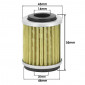 OIL FILTER FOR MAXISCOOTER HIFLOFILTRO FOR YAMAHA 125 CYGNUS 1996>2003, MAJESTY/MBK 125 FLAME 1996>2003, SKYLINER (38x48mm) (HF143) 824225110197