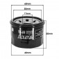 FILTRE A HUILE MAXISCOOTER ADAPTABLE YAMAHA 500 TMAX 2001>2011, 530 TMAX 2012>2016 / KYMCO 500 XCITING (68x50mm) -HIFLOFILTRO HF985- 824225111446