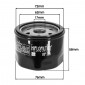OIL FILTER FOR MAXISCOOTER HIFLOFILTRO FOR GILERA 800 GP 2008>/APRILIA 850 SRV 2012>, 750 DORSODURO, 1200 DORSODURO, 850 MANA, 750 SHIVER (76x58mm) (HF565) 824225111477