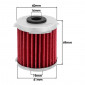 FILTRE A HUILE MOTO ADAPTABLE DAELIM 125 S2 (41x49mm) -HIFLOFILTRO HF168- 824225110715