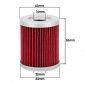 OIL FILTER FOR MAXISCOOTER HIFLOFILTRO FOR YAMAHA 400 MAJESTY 2004>2012 /SUZUKI 250-400 BURGMAN AN 1996>2006 (44x55mm) (HF972) 824225111415