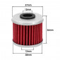 OIL FILTER FOR MOTORBIKE HIFLOFILTRO FOR HONDA CRF 250 R, CRF 450 R/HM CRE 250-450/HUSQVARNA TC 250, TE 250 (38x36mm) (HF116) 824225110463