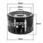 OIL FILTER FOR MAXISCOOTER HIFLOFILTRO FOR BMW 600 SPORT 2012>, 650 GT 2012>, R 1200 GS, R 1200 R, R 1200 S, R 1200 ST, R 1200 RT, K 1600 GT (76x54mm) (HF164) 824225110678