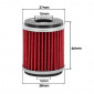 FILTRE A HUILE MAXISCOOTER MALOSSI RED CHILLI POUR YAMAHA 125 XMAX 2006 >,125 XCITY, 125 YZF-R125 / MBK 125 SKYCRUISER 2006>, 125 CITYLINER 2007>, 300 XMAX 2017> (EQUIVALENT HF141) 3700948135631