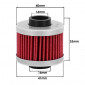 OIL FILTER FOR MAXISCOOTER MALOSSI FOR PEUGEOT 125 CITYSTAR, 125 ELYSEO, 125 ELYSTAR, 125 GEOPOLIS, 125 JET-FORCE, 125 SATELIS, 125 TWEET/APRILIA 125 LEONARDO 1995>2005, 250 SCARABEO 1999>2003 3700948135655