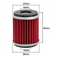 OIL FILTER FOR MOTORBIKE HIFLOFILTRO FOR YAMAHA 125 YZF 2008>, 450 YZF 2004> (38x46mm) (HF141)