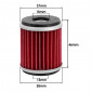 FILTRE A HUILE MOTO ADAPTABLE YAMAHA 125 XMAX 2006>, 125 YZF-R125 2008>, 450 YZF 2004> (38x46mm) -HIFLOFILTRO HF141- 824225110593