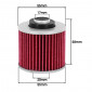 OIL FILTER FOR MOTORBIKE HIFLOFILTRO FOR YAMAHA 250 VIRAGO, 535 VIRAGO, 850 TDM, 600 XT, 1100 XVS (55x58mm) (HF145) 824225110210