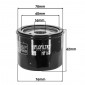 OIL FILTER FOR MOTORBIKE HIFLOFILTRO FOR BMW F 650 GS, F 800 GS, K 1200 RS, K 1300 R, S 1000 RR/HUSQVARNA 900 NUDA (76x62mm) (HF160) 824225110654