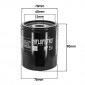 OIL FILTER FOR MOTORBIKE HIFLOFILTRO FOR MOTO-GUZZI 850 BREVA, 940 BELLAGIO, 1100 CALIFORNIA, 1200 NORGE, 1200 STELVIO (76x90mm) (HF551) 824225111255