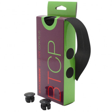 HANDLEBAR TAPE- BIKERIBBON CORK PLUS BLACK WITHOUT CORK 8027312000384