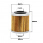 OIL FILTER FOR MAXISCOOTER HIFLOFILTRO FOR APRILIA 450-550 RXV-SXV 2006>/HUSQVARNA 250 TC, 250 TE, 450 SM, 510 SMR, 630 SMR (45x49mm) (HF563) 824225111378