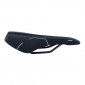 SELLE NEWTON ROUTE/VTT KALLUM NOIR LISERET BLANC 281x140mm RAIL ACIER NOIR