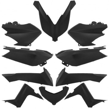 FAIRINGS/BODY PARTS FOR MAXISCOOTER YAMAHA 125-250-400 XMAX 2014>2017 MATT BLACK (10 PARTS KIT) -P2R-